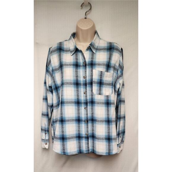 Universal Thread Paid Long Sleeve Button Down Shirt Size Medium - Picture 2 of 7